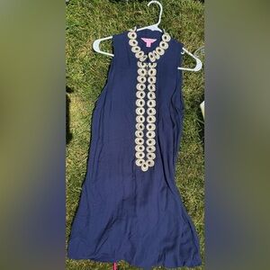 Lilly Pulitzer navy and gold dress, size 6